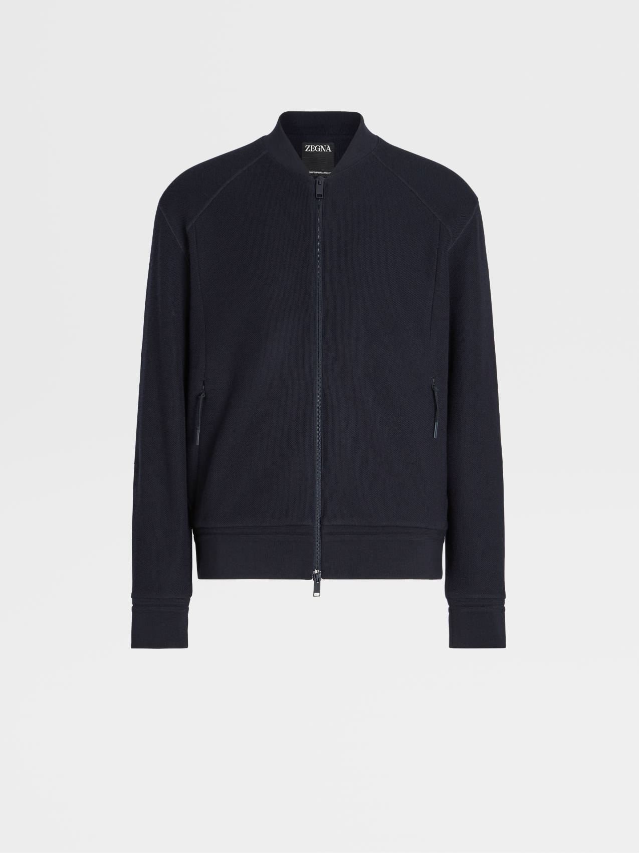 Bomber in Cotone e Lana High Performance™ Blu Navy